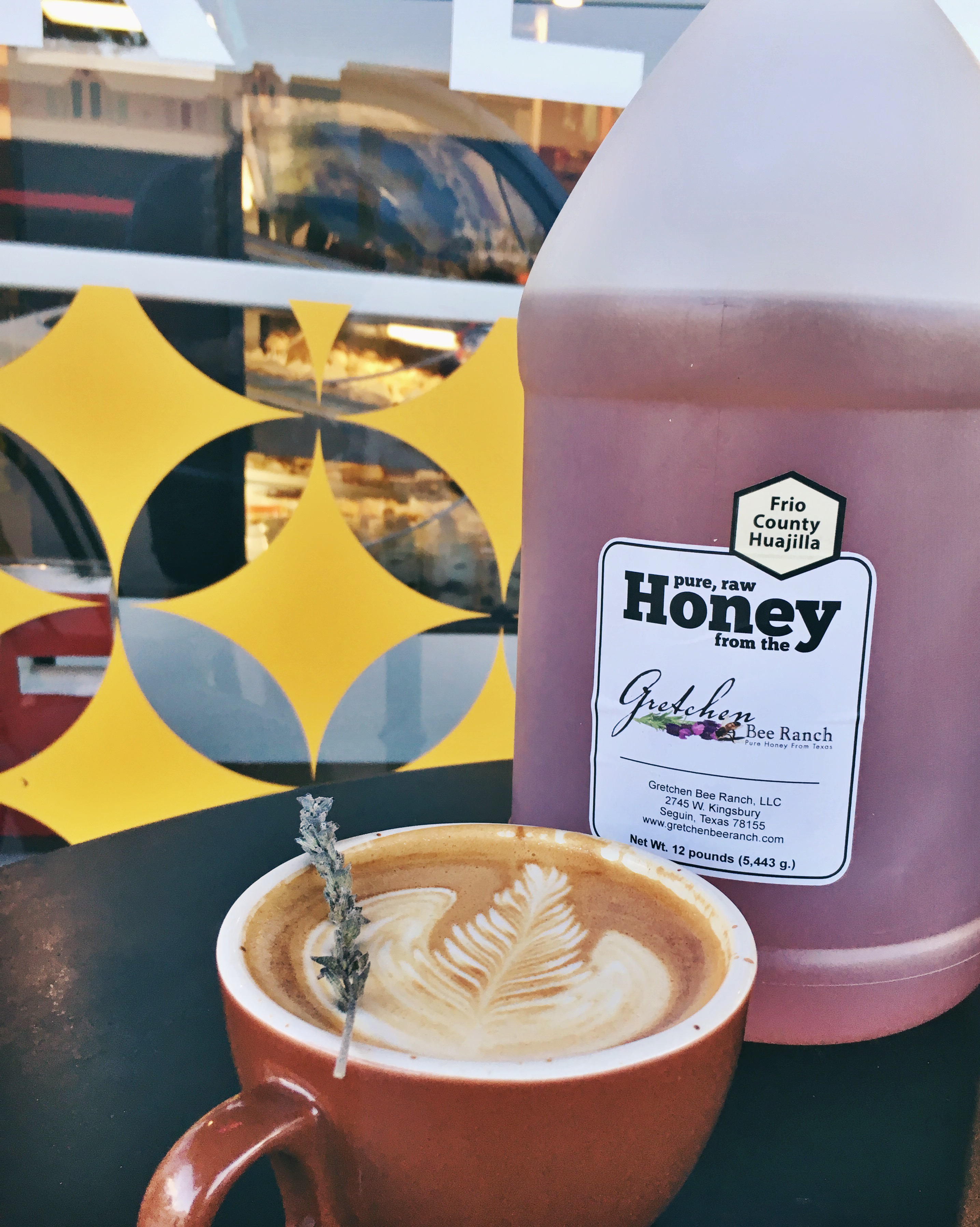 honey lavender latte